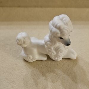 Vintage miniature poodle figurine bone China  JAPAN